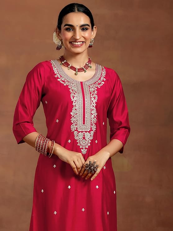 libas womens pink kurti set