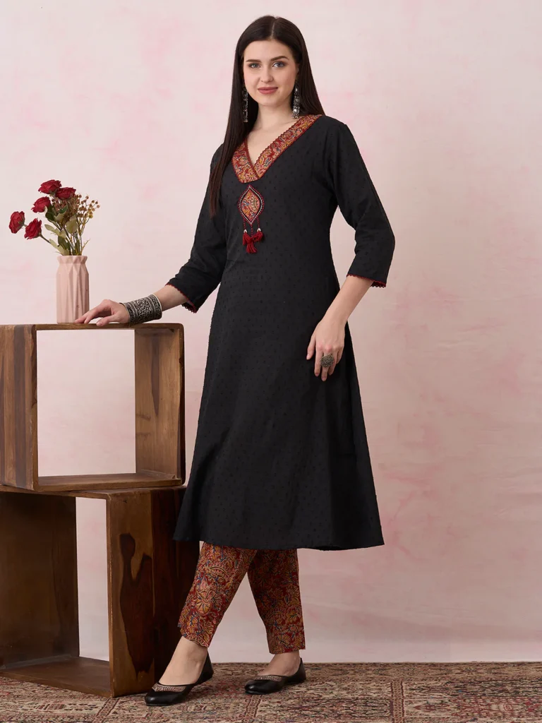 Cotton Fashor Anarkali Kurta Set Myntra