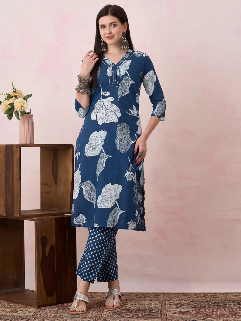 Cotton Fashor Anarkali Kurta Set Myntra